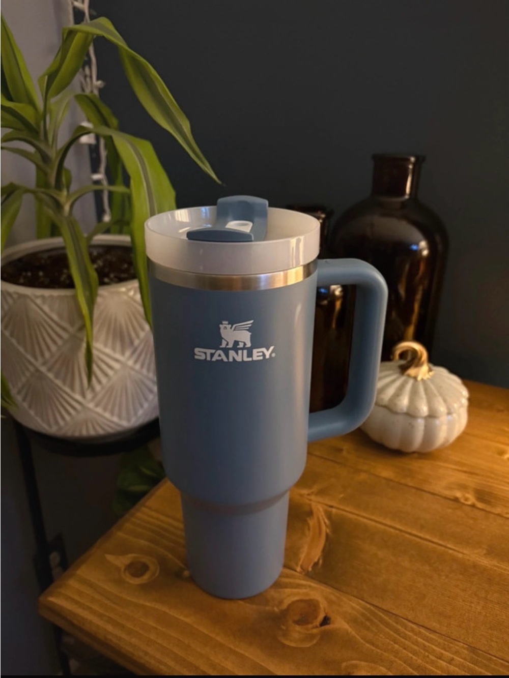 Stanley Blue Insulated Travel Mug with Handle